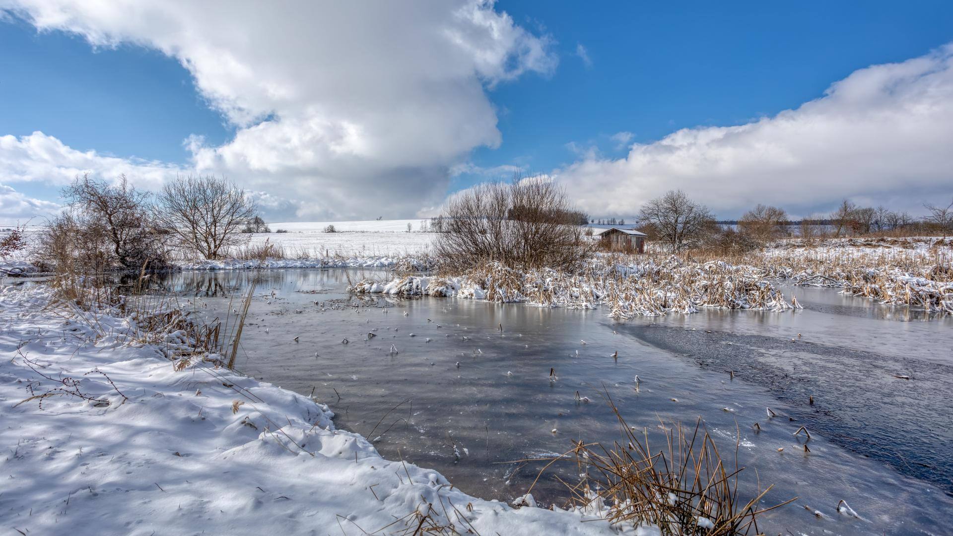 Frozen lake - Jones Lake Management